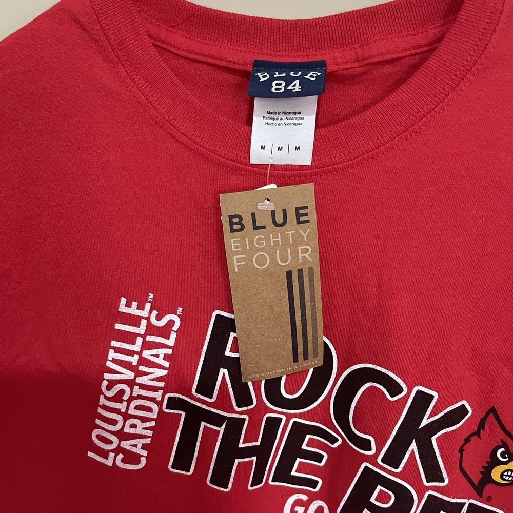Blue 84 Louisville Cardinals T-Shirt Mens M Red NEW Rock The Red Graphic Tee - Picture 3 of 5